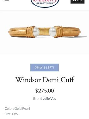 Julie Vos Gold Cuff with Pearl Terminals